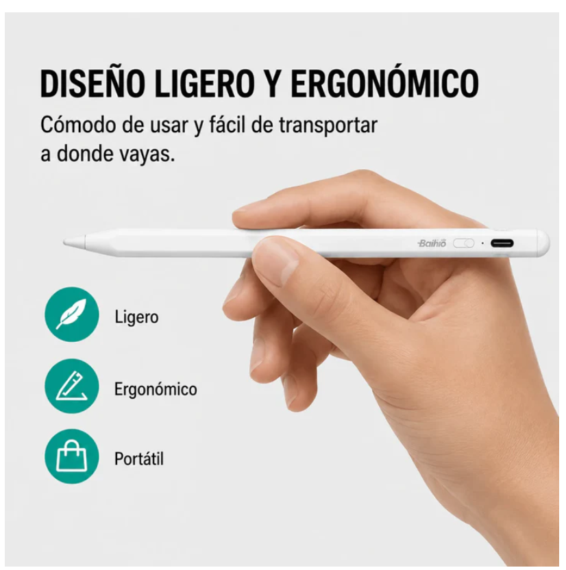 Lápiz Inteligente Capacitivo Recargable Para Android Y Apple Baihuo City MY-7889