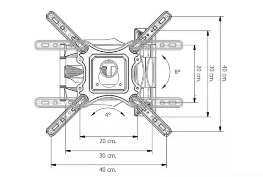 Base Para TV Abatible 32"-55" Ref: TM-P1
