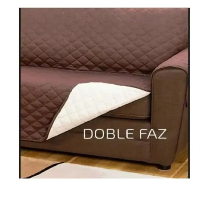 Cubierta Protectora Doble Faz Anti Pelos Lavable Funda Sofá 1 Puesto