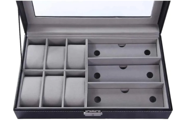 Estuche Organizador De Relojes y Gafas W75-BW75-C