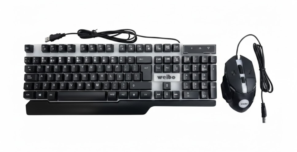 Combo Teclado Y Mouse Gamer Ref:Wb-550 Luces