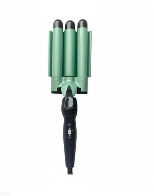 Pinza Rizadora Sirena Profesional 3 Tubos Aguacate PRO-9633