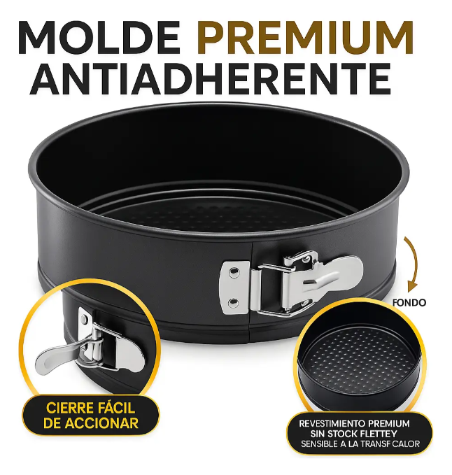 Set de Molde Repostería X3 Piezas Para Tortas Antiadherente Y Desmontable
