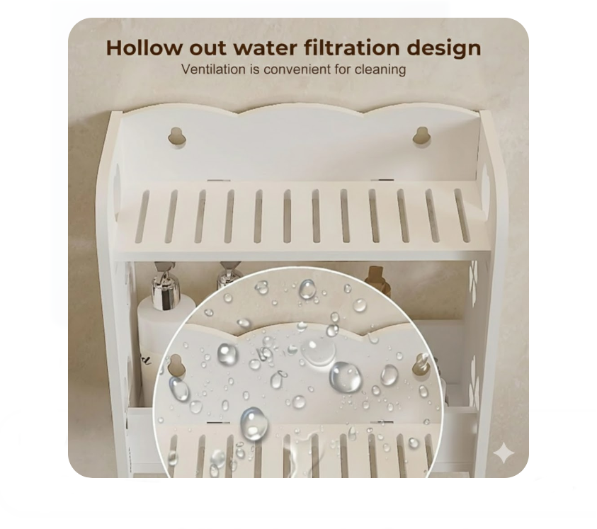 Estante de Baño Flotante Abierto – Organizador De Pared Multifuncional
