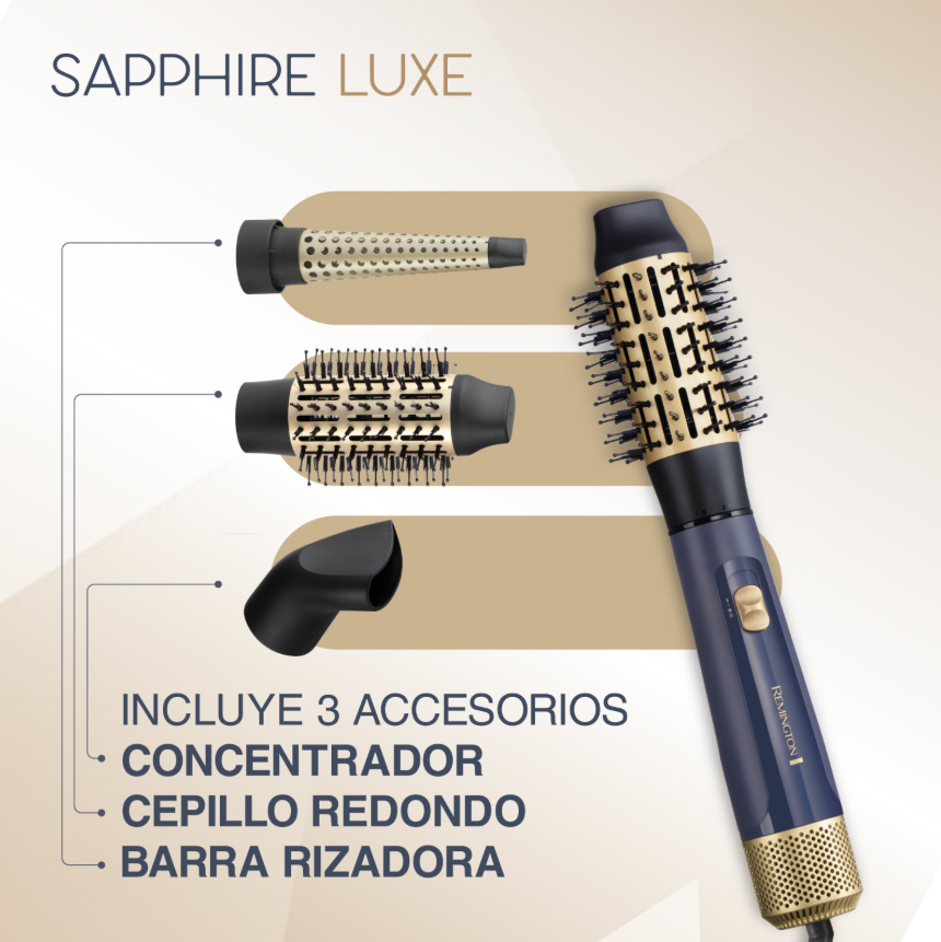 Cepillo De Aire Y Multiestilizador Remington Sapphire Luxe