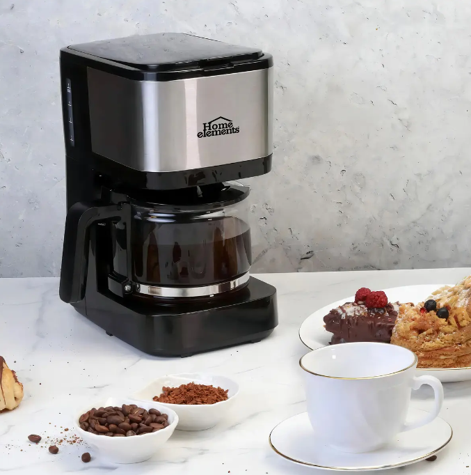 Cafetera De Goteo Home Elements Para 6 Tazas Con Jarra De Vidrio
