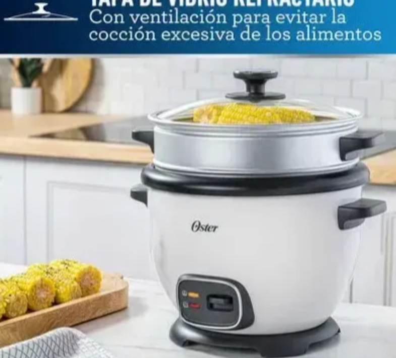Arrocera Multiusos Oster®, con Función de Mantener Caliente, Capacidad para 10 Tazas, Blanco, Ref: CKSTRC5731W