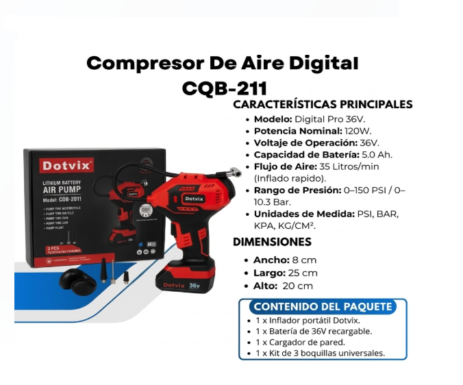 Compresor De Aire Digital CQB-211