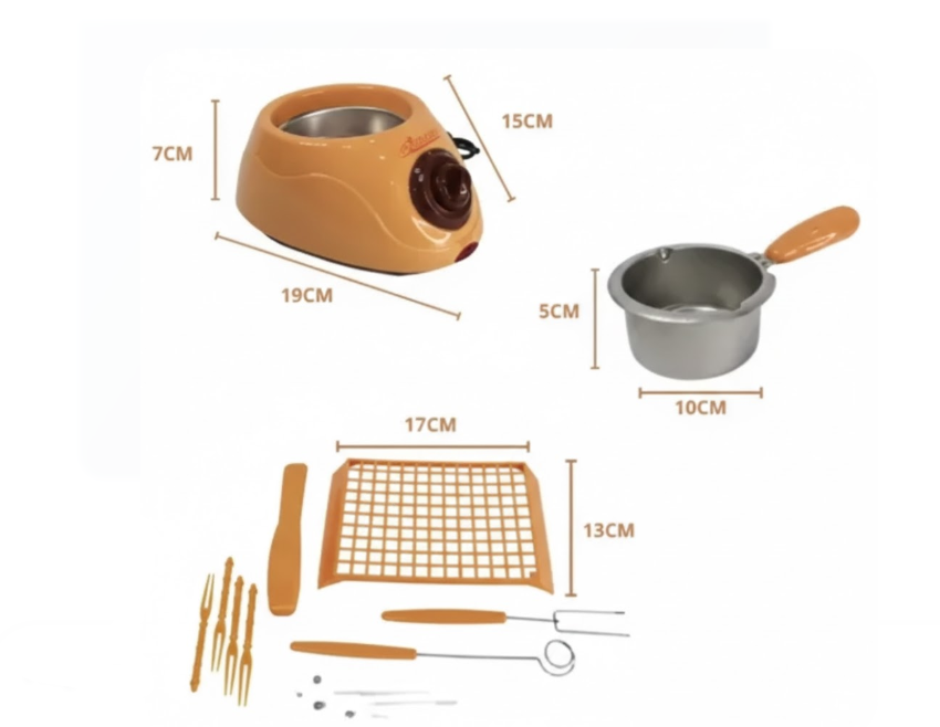 Máquina Para Derretir Chocolate, Olla De Caramelo Eléctrica Color Amarillo