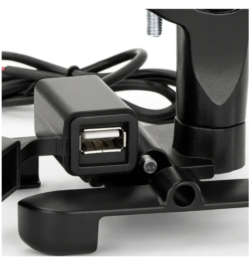Soporte Para Moto En Aluminio Con Puerto USB Y Rotación 360° MY-7130