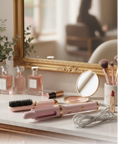 Pinza Rizadora + Cepillo Alisador Con Temperatura Graduable Waer Wa-0179