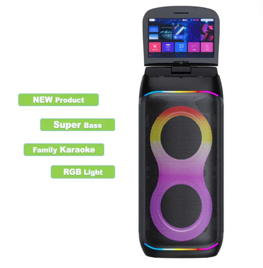 Parlante Cabina Bluetooth Con Pantalla Táctil RGB GD-1066