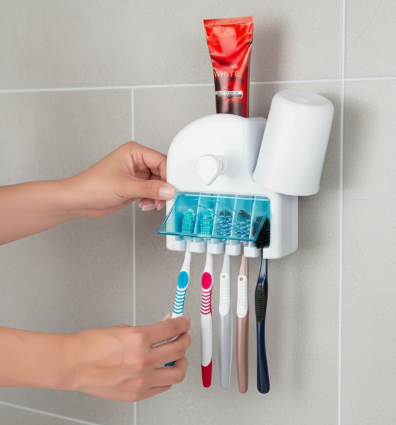 Dispensador De Crema Dental Para 5 Cepillos