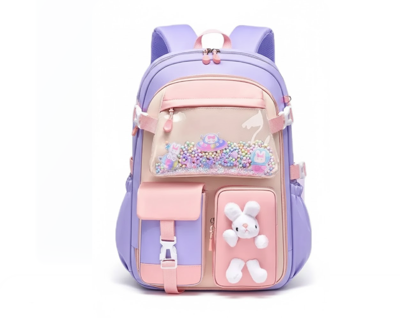 Maleta Kawaii Para Niñas Rosa-Morada