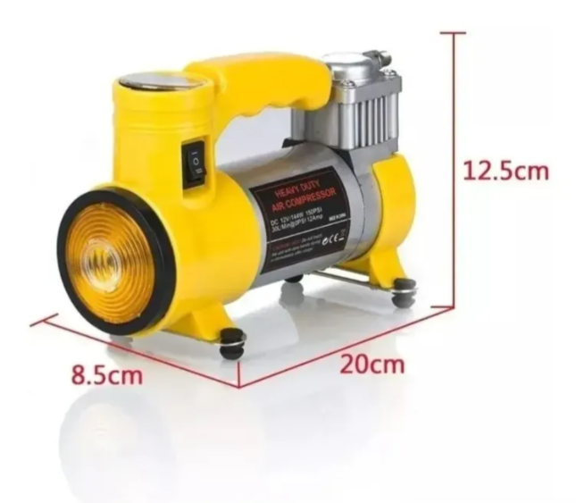Compresor De Aire Automático De Carro Color Amarillo PRLA-212
