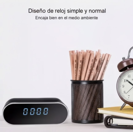 Cámara Espía Reloj Despertador Dormitorio Visión Nocturna