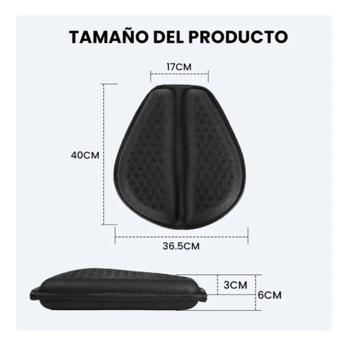 Cojin En Gel Silicona Para Moto PRLA-154