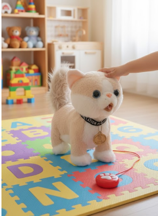 Gato Peluche Interactivo Camina Canta Maulla Control Remoto