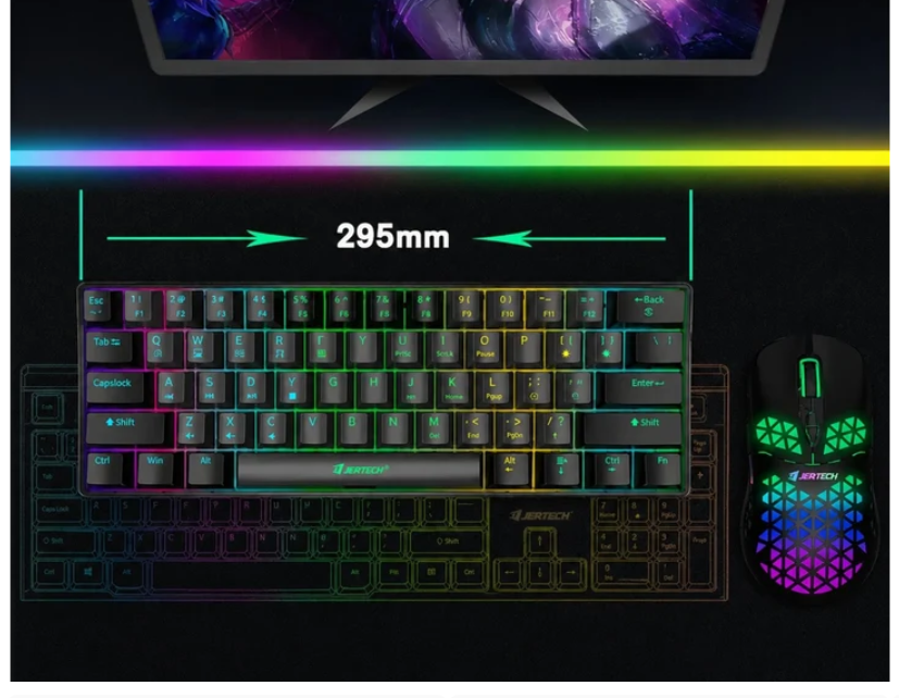 Teclado Mecánico Gamer Retroiluminado Alámbrico Tipo C Jertech JK540