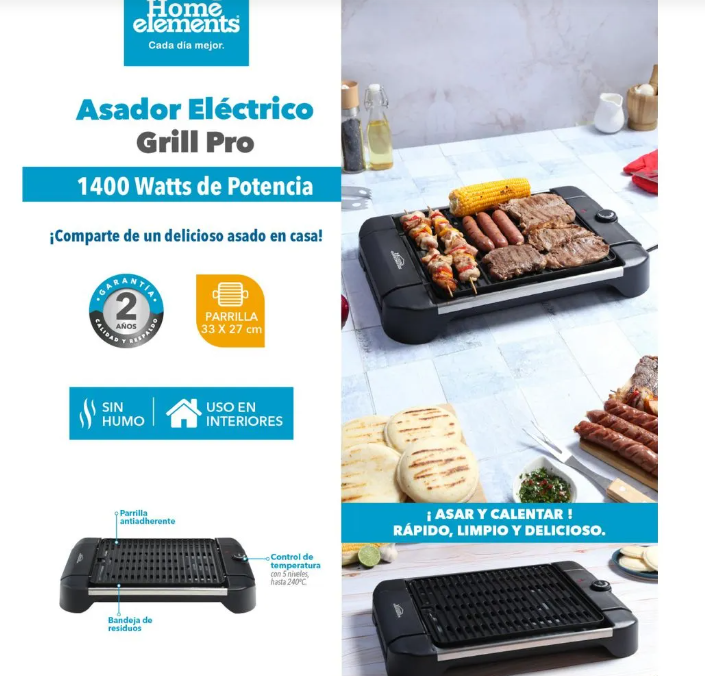Asador Eléctrico Grill Pro