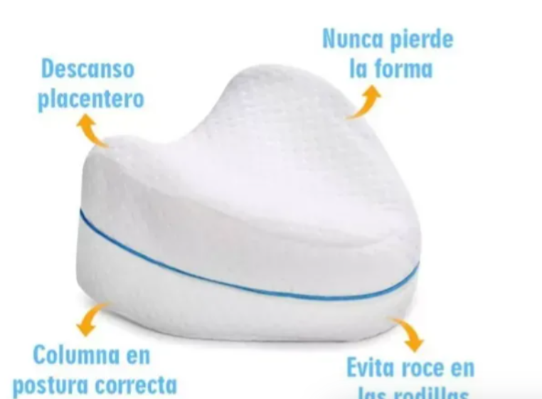 Almohada Para Piernas-Rodillas Cojín Ortopédico Ergonómico Color Blanco