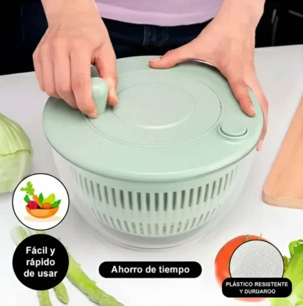 Centrifugador De Verduras 3 En 1 Escurridor Secador Ensalada DK-14