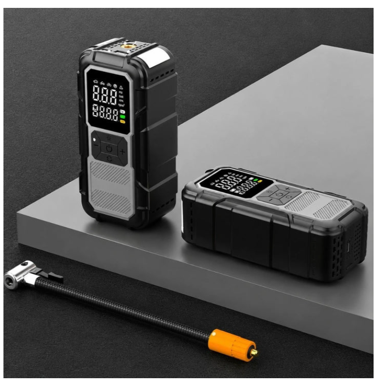 Arrancador De Batería 12V Con Compresor De Aire Y Power Bank Para Vehículos CZK-DH01C