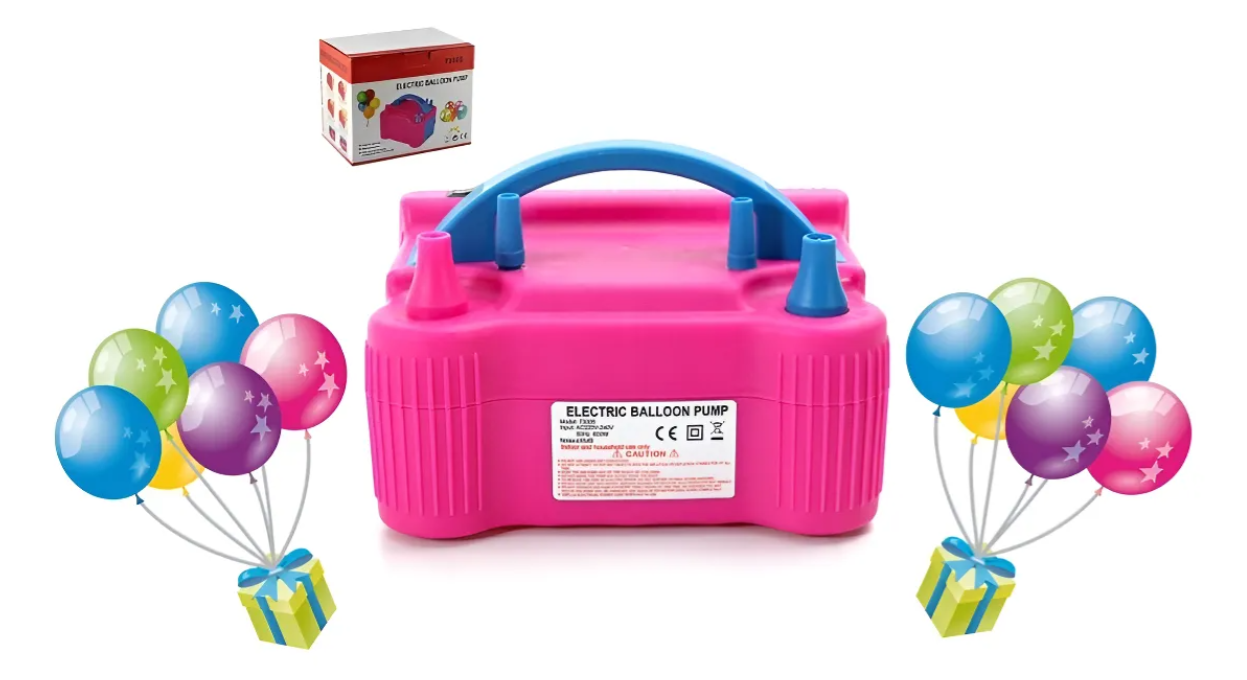 Inflador De Globos Eléctrico Doble Boquilla