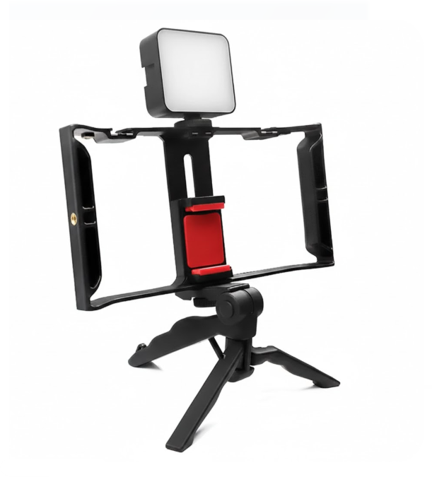 Kit Fotográfico 4 En 1 Trípode/Luces/Monopod/Micrófono AY-49X
