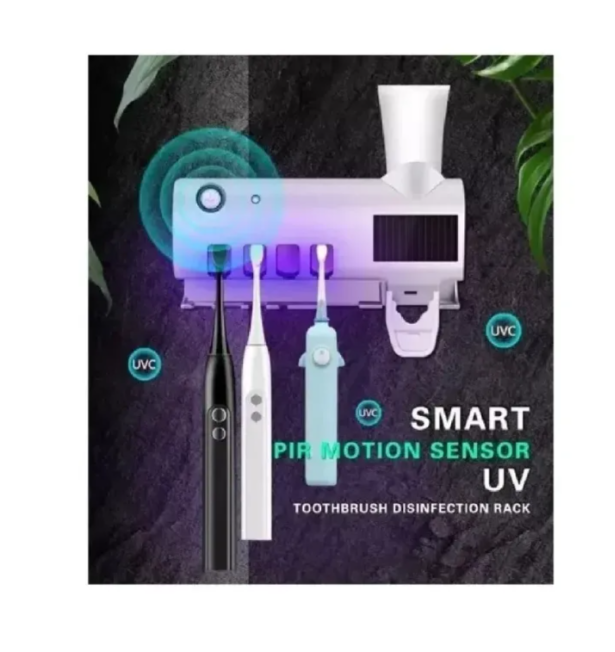 Dispensador Crema Dental + Soporte Esterilizador De Cepillos