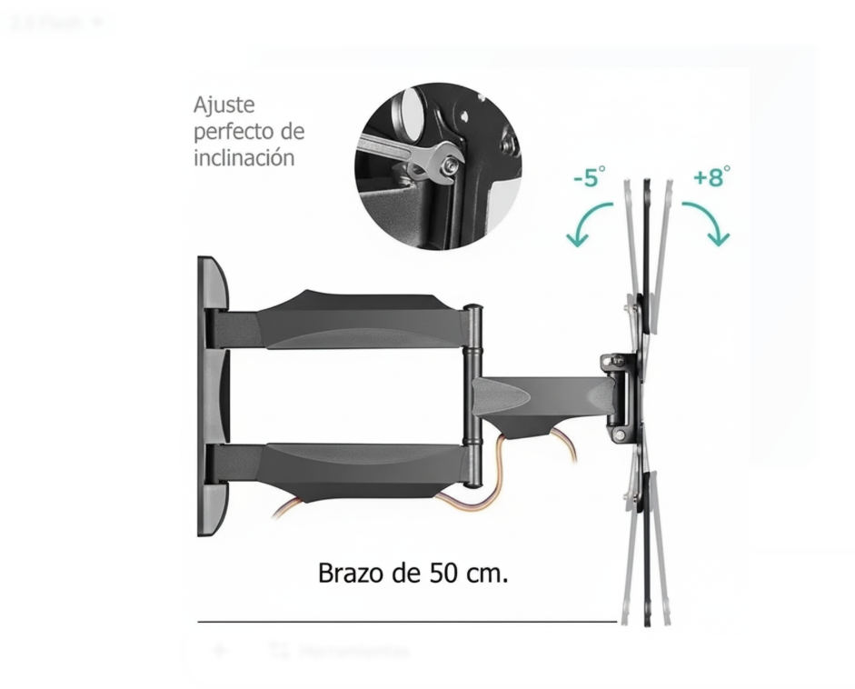 Base Para TV Abatible 32"-55" Ref: TM-P1