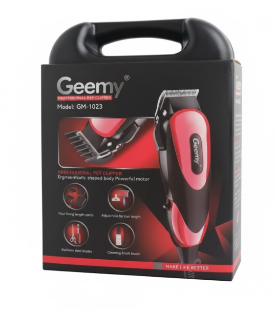 Maquina Peluquera Para Mascotas + Kit Geemy Gm-1023