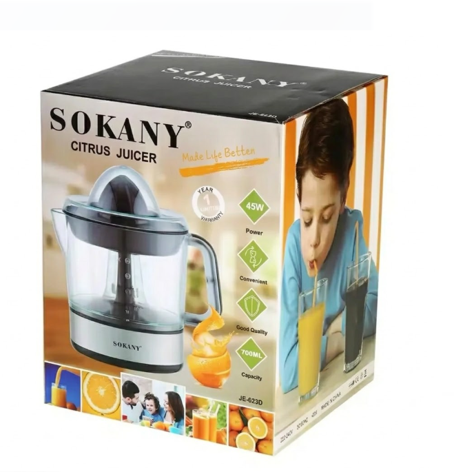 Exprimidor De Naranja Eléctrico Sokany 45W  JE-623D