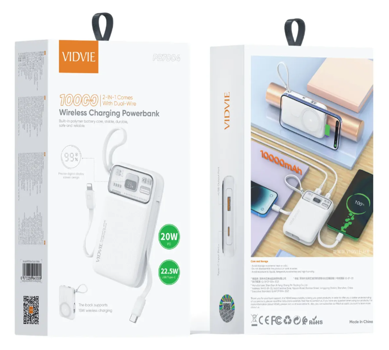 Power Bank 2 En 1 Pb7004 10000 Mah 20 W + 22.5 W