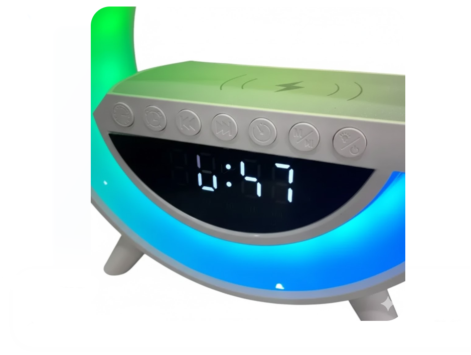 Radio Parlante USB + Lampara + Cargador Inalámbrico TM Ref: G BT-3401