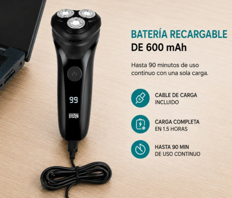 Afeitadora Eléctrica Recargable Winning Star ST-5684