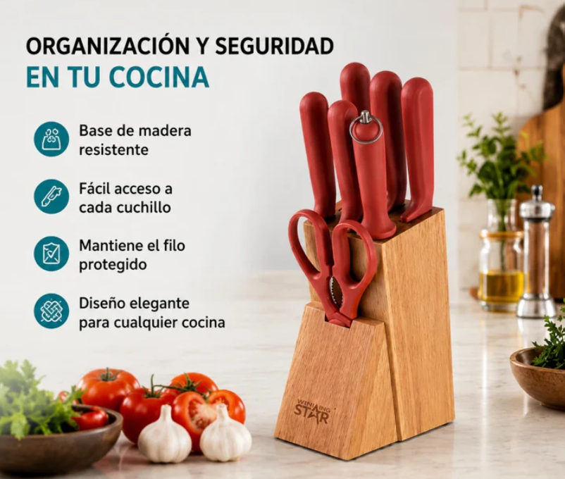 Set De Cuchillos Winning Star 8 Piezas  ST-7802