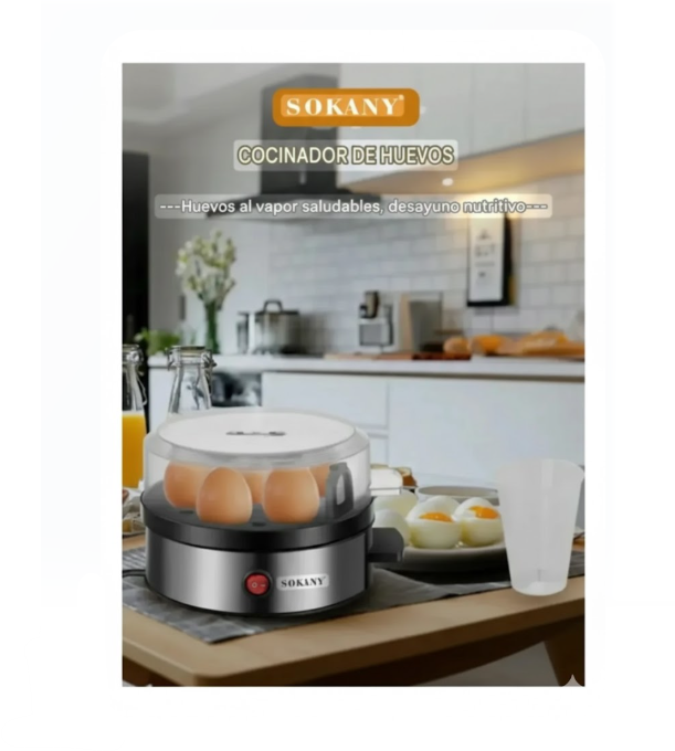 Hervidor De Huevos Y Vaporizador Eléctrico Sokany