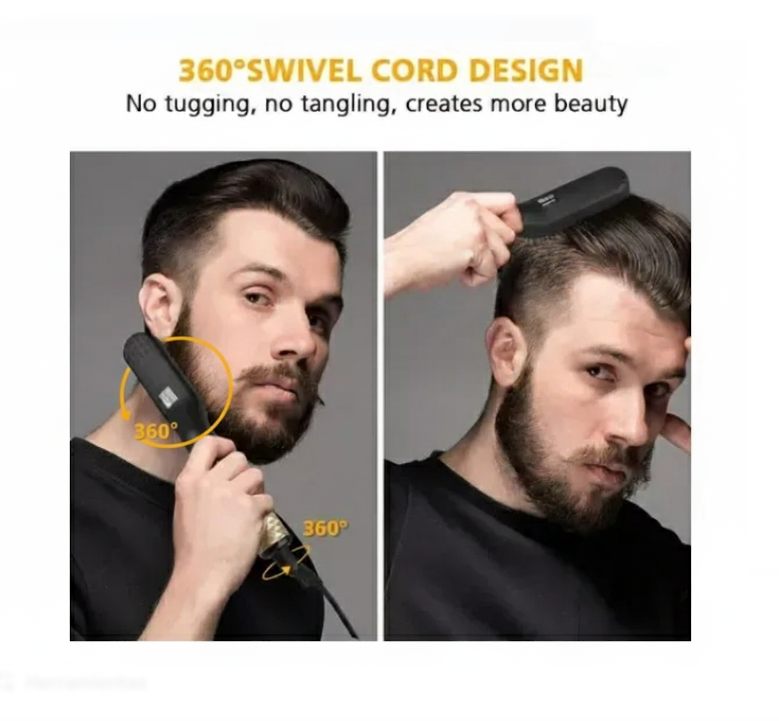 Plancha Cepillo Multifuncional Hombre Para Barba Y Cabello