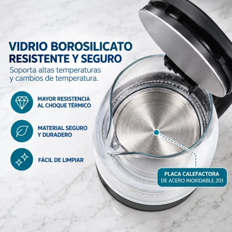 Hervidor Eléctrico En Vidrio Winning Star ST-2065