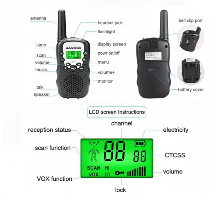 Radios De Comunicación Walkie Talkie X 2 Unidades