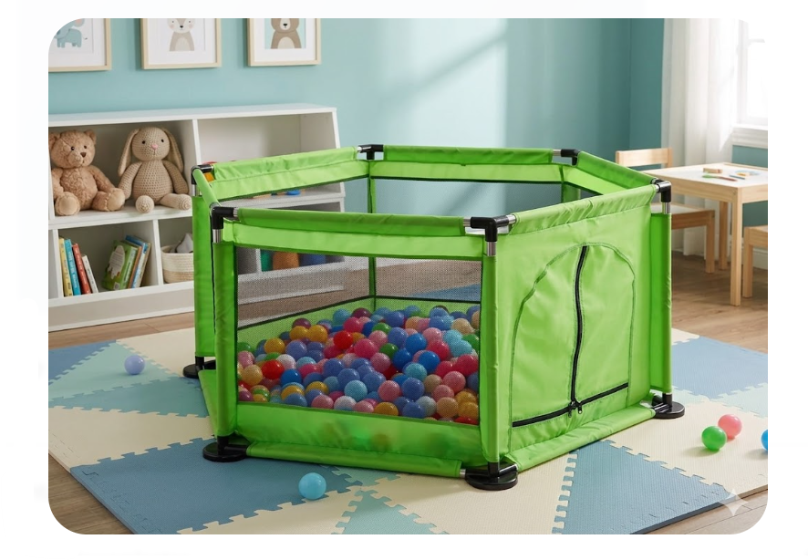 Piscina De Pelotas Para Niños Armable 1.2m X 60 Cm + 30 Pelotas