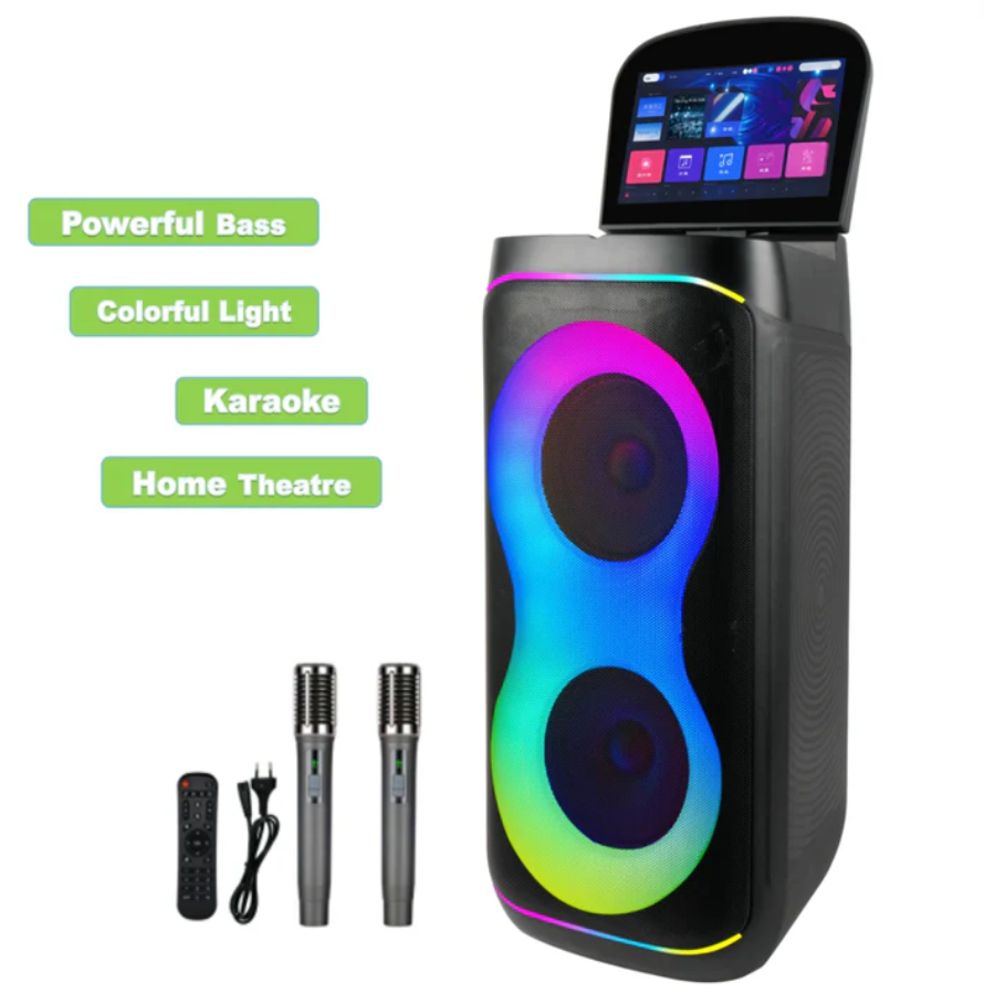 Parlante Cabina Bluetooth Con Pantalla Táctil RGB GD-1066