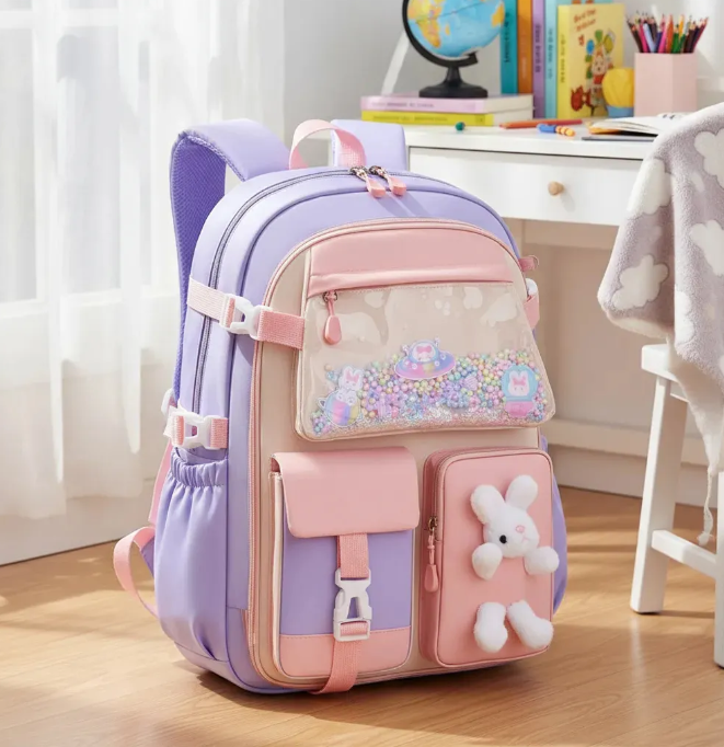 Maleta Kawaii Para Niñas Rosa-Morada