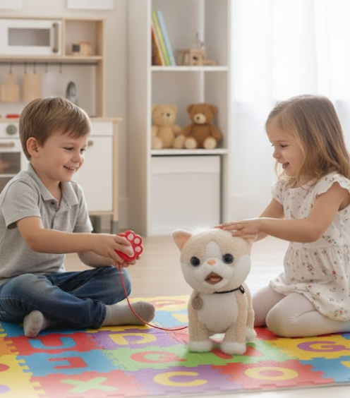 Gato Peluche Interactivo Camina Canta Maulla Control Remoto
