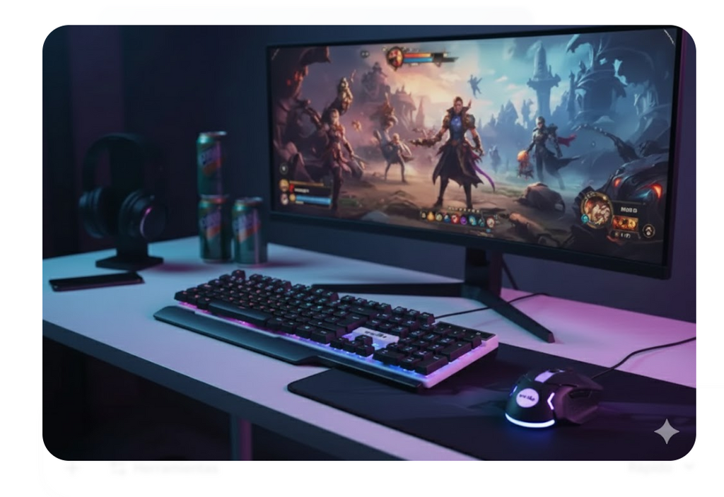 Combo Teclado Y Mouse Gamer Ref:Wb-550 Luces
