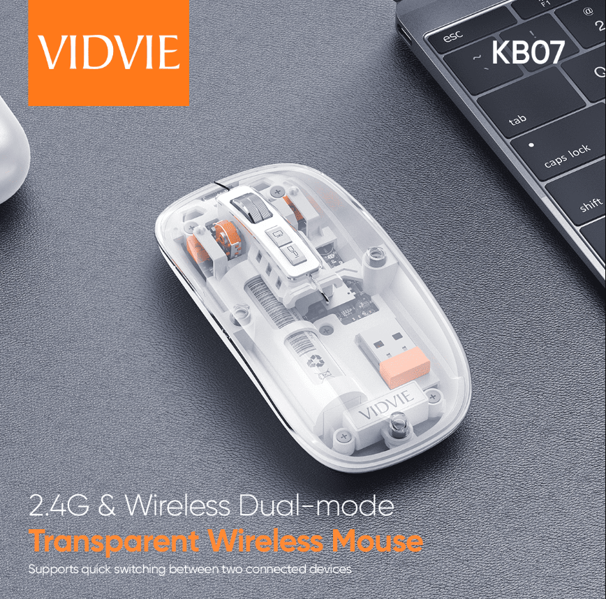 Mouse Inalámbrico Transparente Vidvie KB07