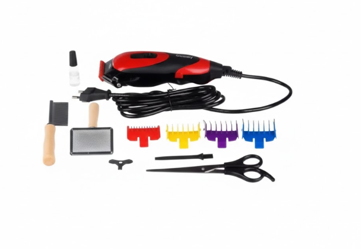 Maquina Peluquera Para Mascotas + Kit Geemy Gm-1023