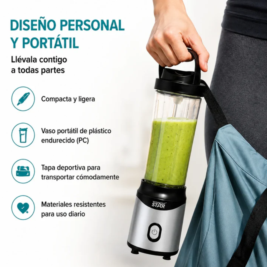 Licuadora Personal Portátil Winning Star ST-2091