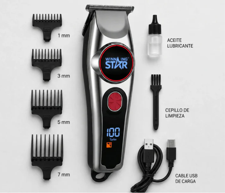 Máquina Peluquera Winning Star Con Pantalla LED ST-5640